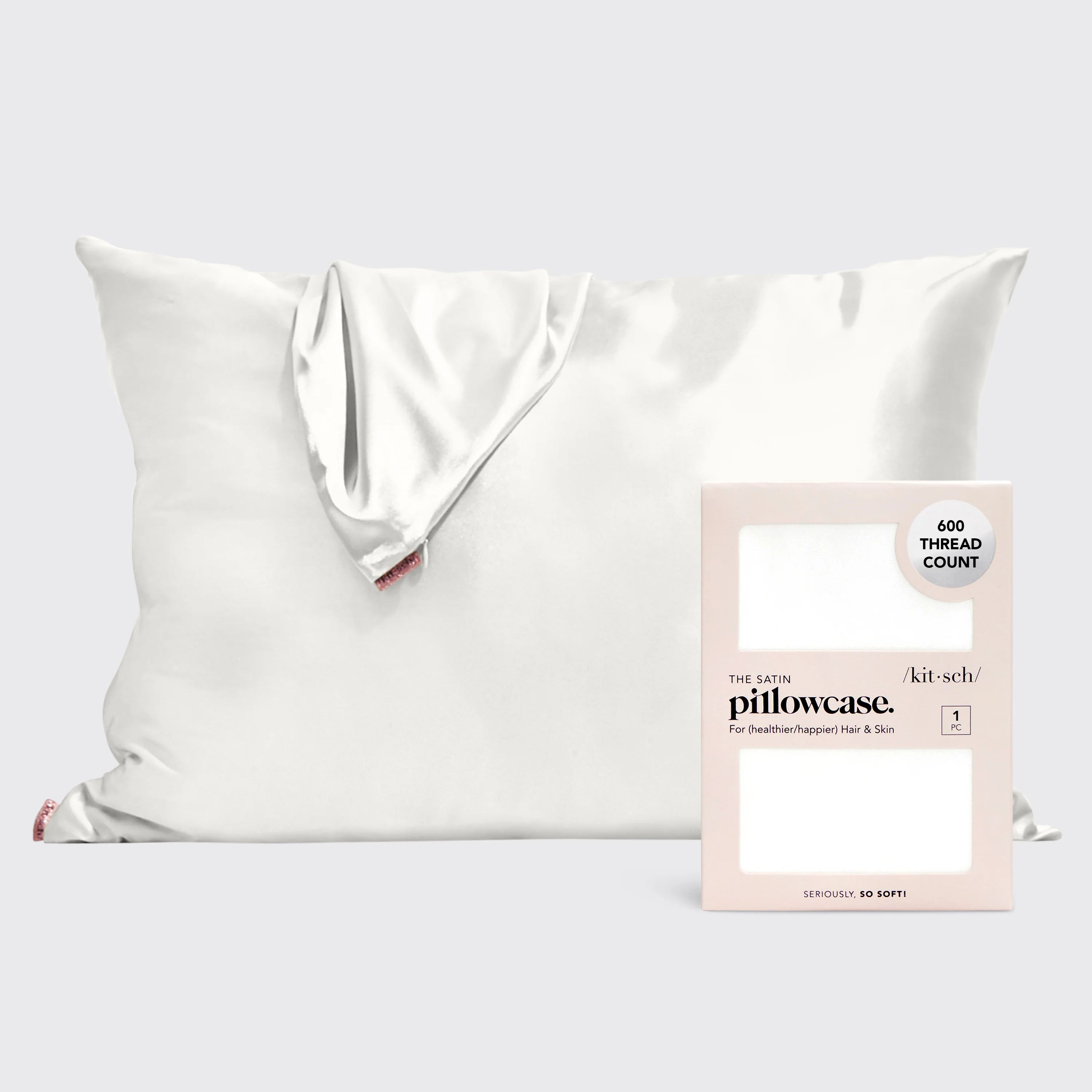 Satin Pillowcase in Ivory | Kitsch