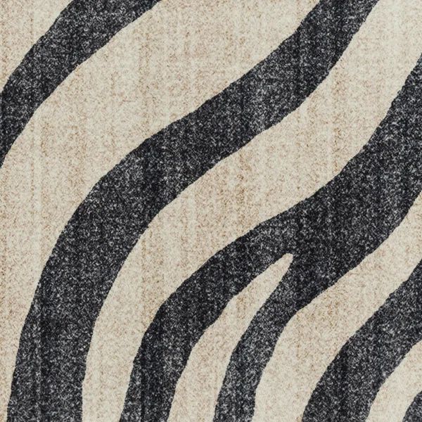 Gertmenian Crystal Print Zebra Washable Digital Print Black and White Animal Print Area Rug | Wayfair North America