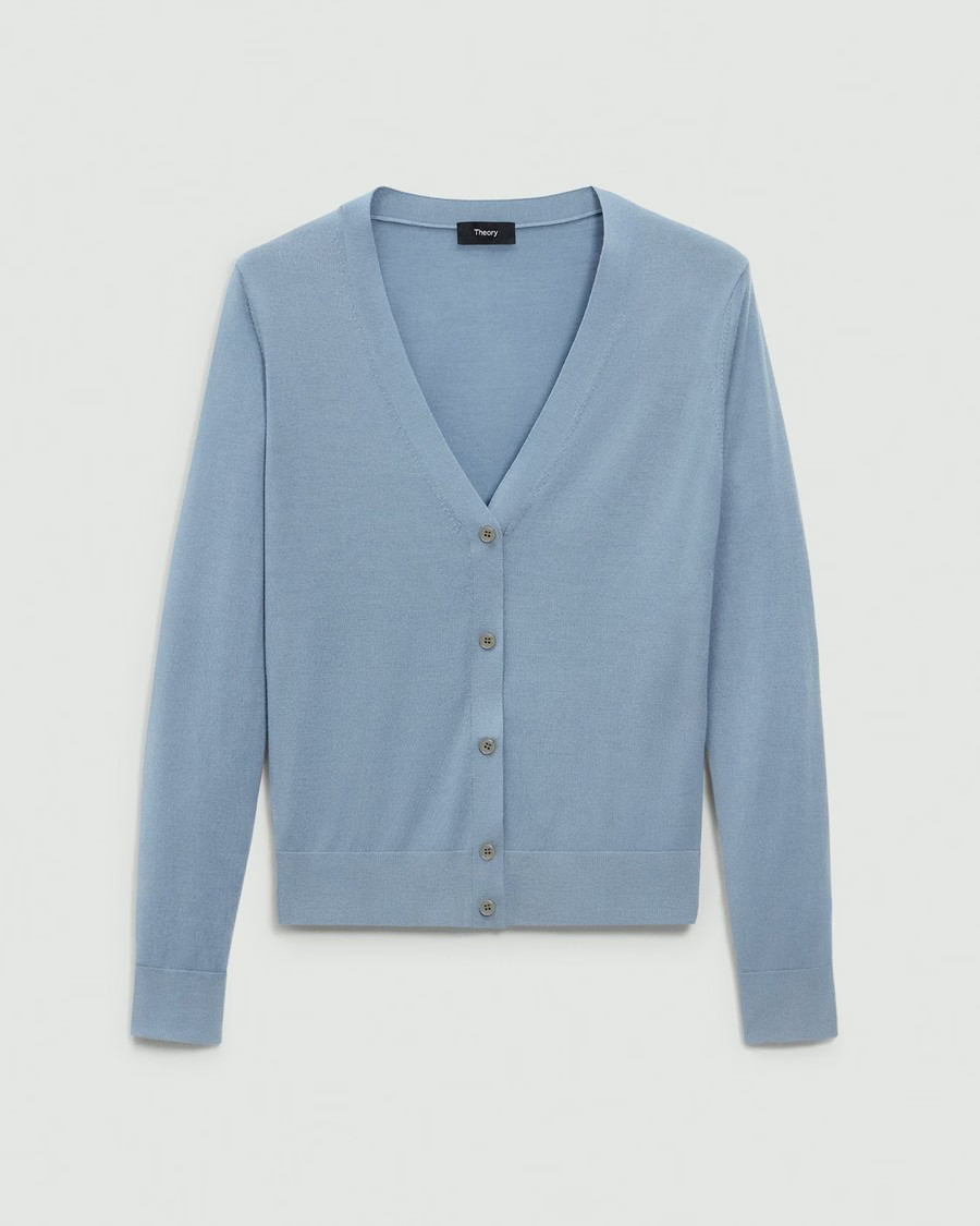 Regal Wool V-Neck Cardigan | Theory | Theory UK