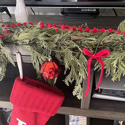 Ribbli Vintage Red Velvet Ribbon 3 Rolls Double Faced 3/8 Inch 18-Yard with Wooden Spool Use for ... | Amazon (US)