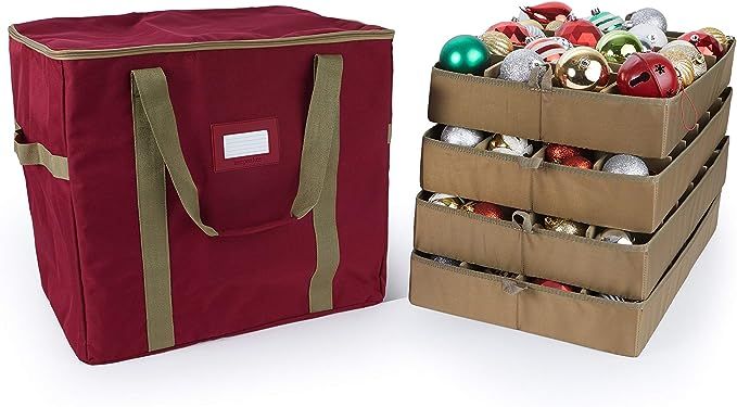 Covermates Keepsakes - 96PC Adjustable Ornament Storage Bag - Holds 3 Inch Ornaments - Heavy Duty... | Amazon (US)