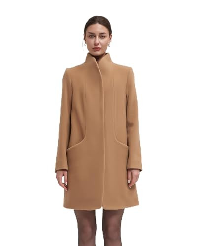 IKAZZ Women's Warm Trench Coat, Mid-Length Single Breasted Stand Collar Overcoat with Hidden Butt... | Amazon (US)