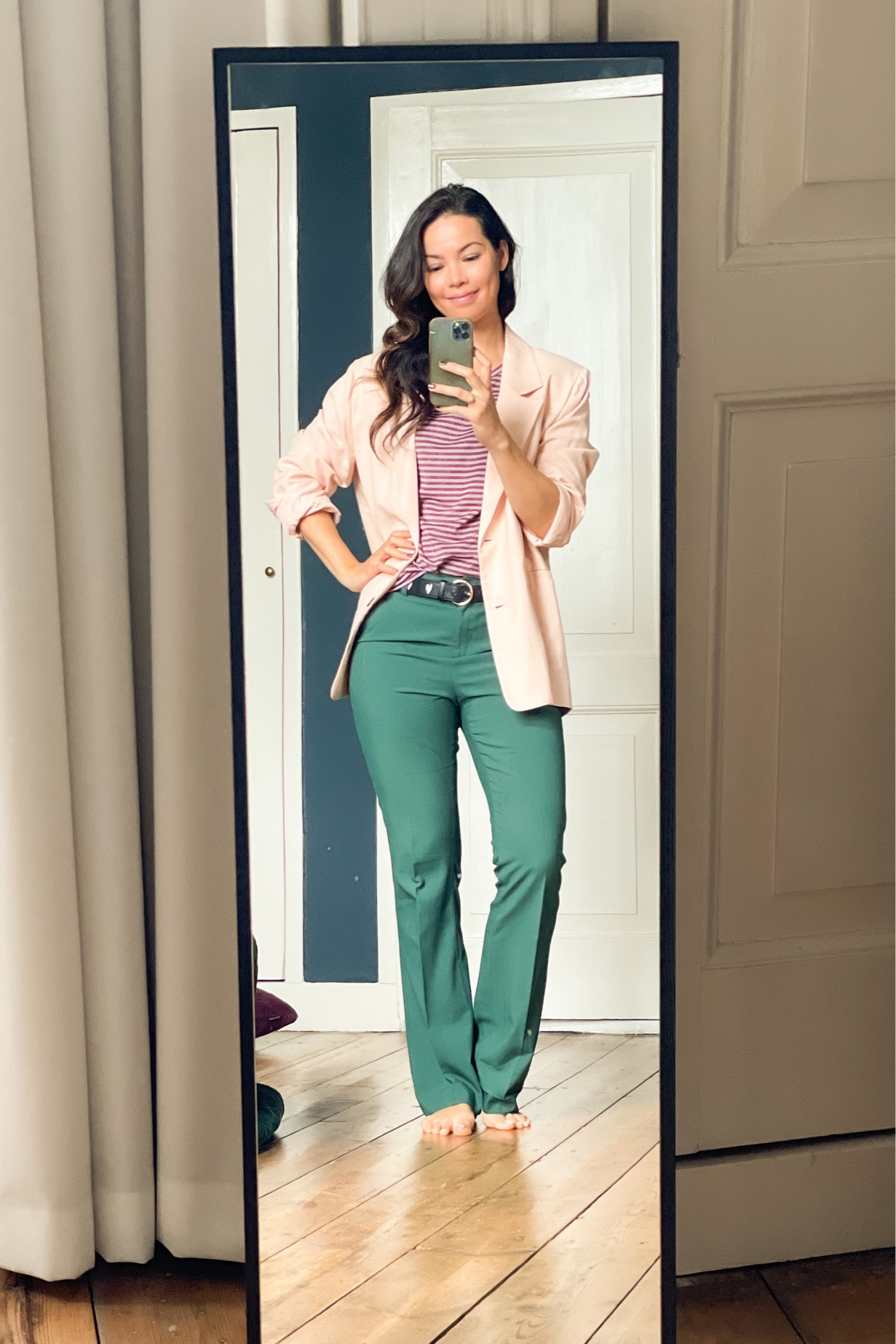 Shop my outfit! #pinkblazer #greentrousers #pinkfashion #pink 

#LTKFind #LTKstyletip #LTKsalealert