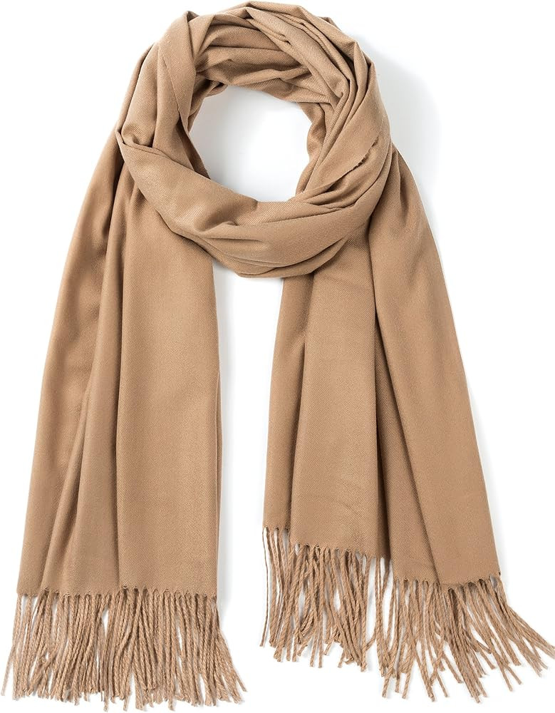 Cindy & Wendy Large Soft Cashmere Silky Pashmina Solid Shawl Wrap Scarf for Women | Amazon (US)