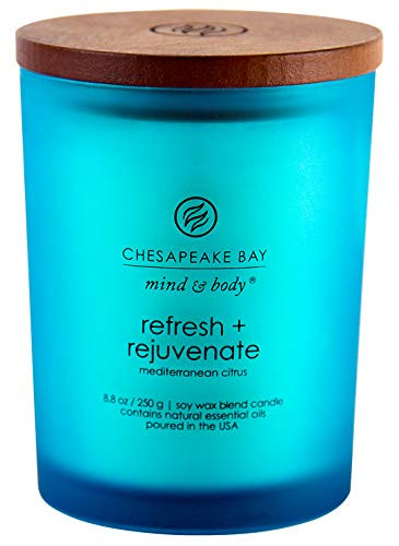 Chesapeake Bay Candle, Scented Candle, Mind & Body Refresh + Rejuvenate (Mediterranean Citrus), Medium Jar, 8.8oz | Amazon (US)