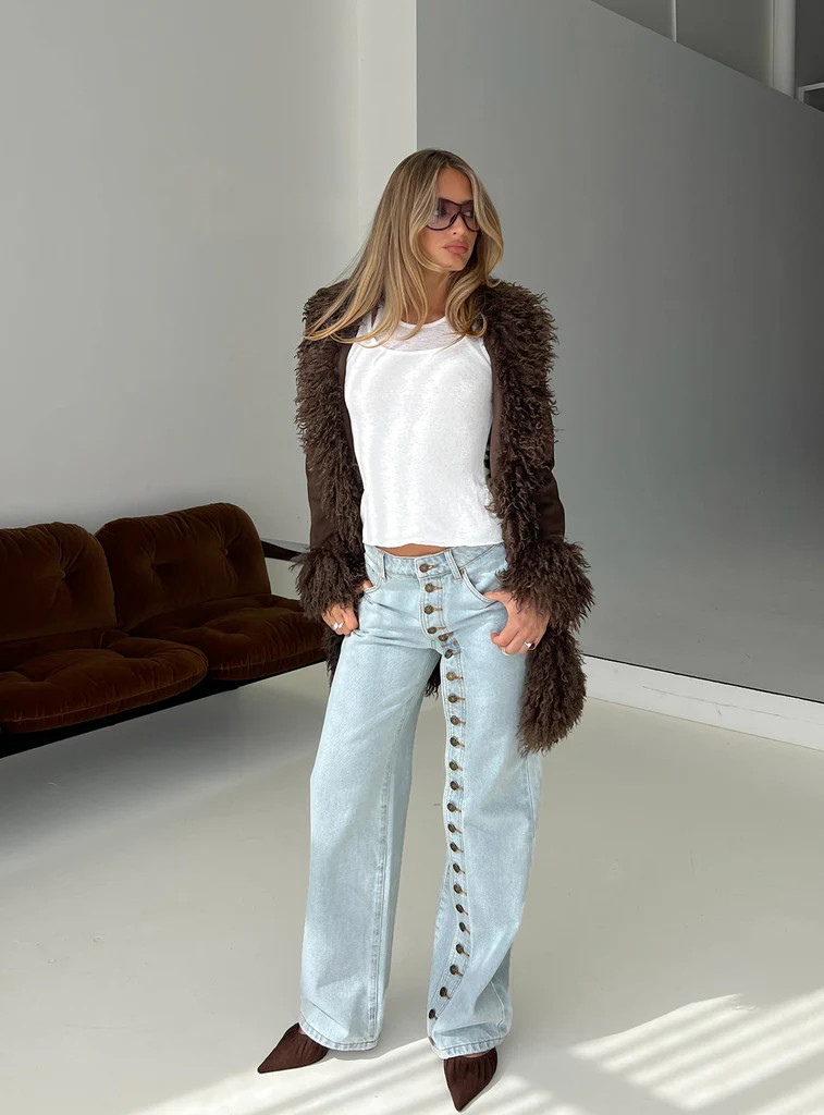 Penny Mid Rise Straight Leg Jeans Light Denim | Princess Polly US