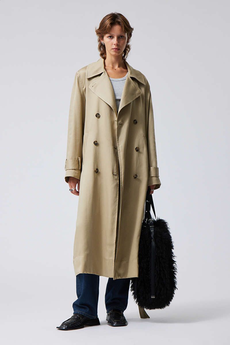 Evelyn Relaxed Lyocell Trench Coat | Weekday