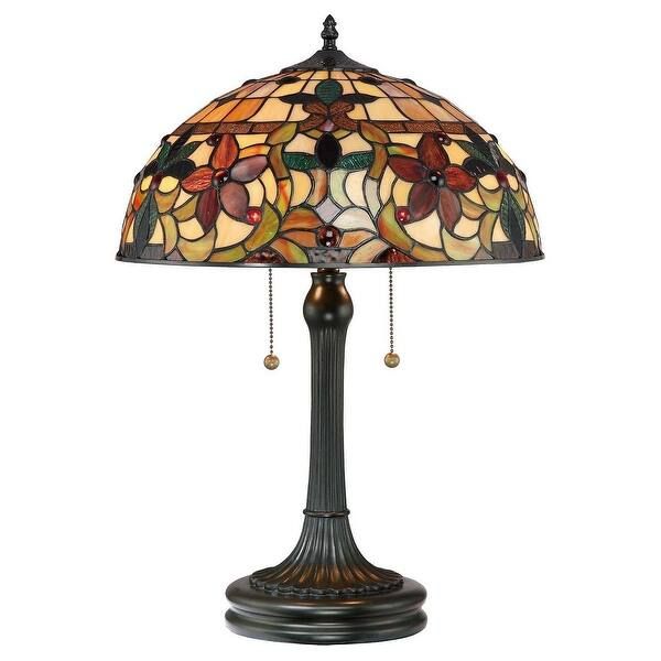 Quoizel Kami 23" Tiffany Table Lamp in Vintage Bronze - Overstock - 36063773 | Bed Bath & Beyond