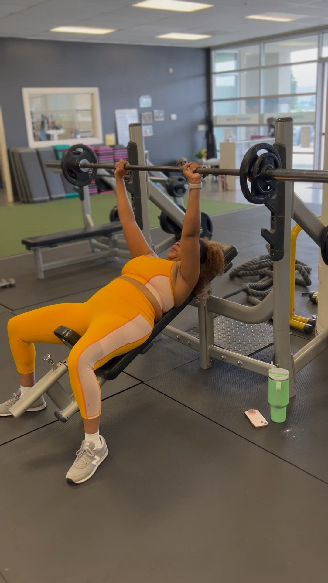 “You stole the Sun ☀️!” is what my trainer said when I walked into the gym 💪🏾 #fabletics partner - the brighter and more vibrant the gym outfit like this set from Fabletics, the better, right?! Especially if it can move with me when I lift 🏋🏾‍♀️👊🏾. Curvy gals - wear them colors and take up space at the gym, because you can! 😎 Wearing an xl in both the top and leggings!

#LTKfit #LTKcurves