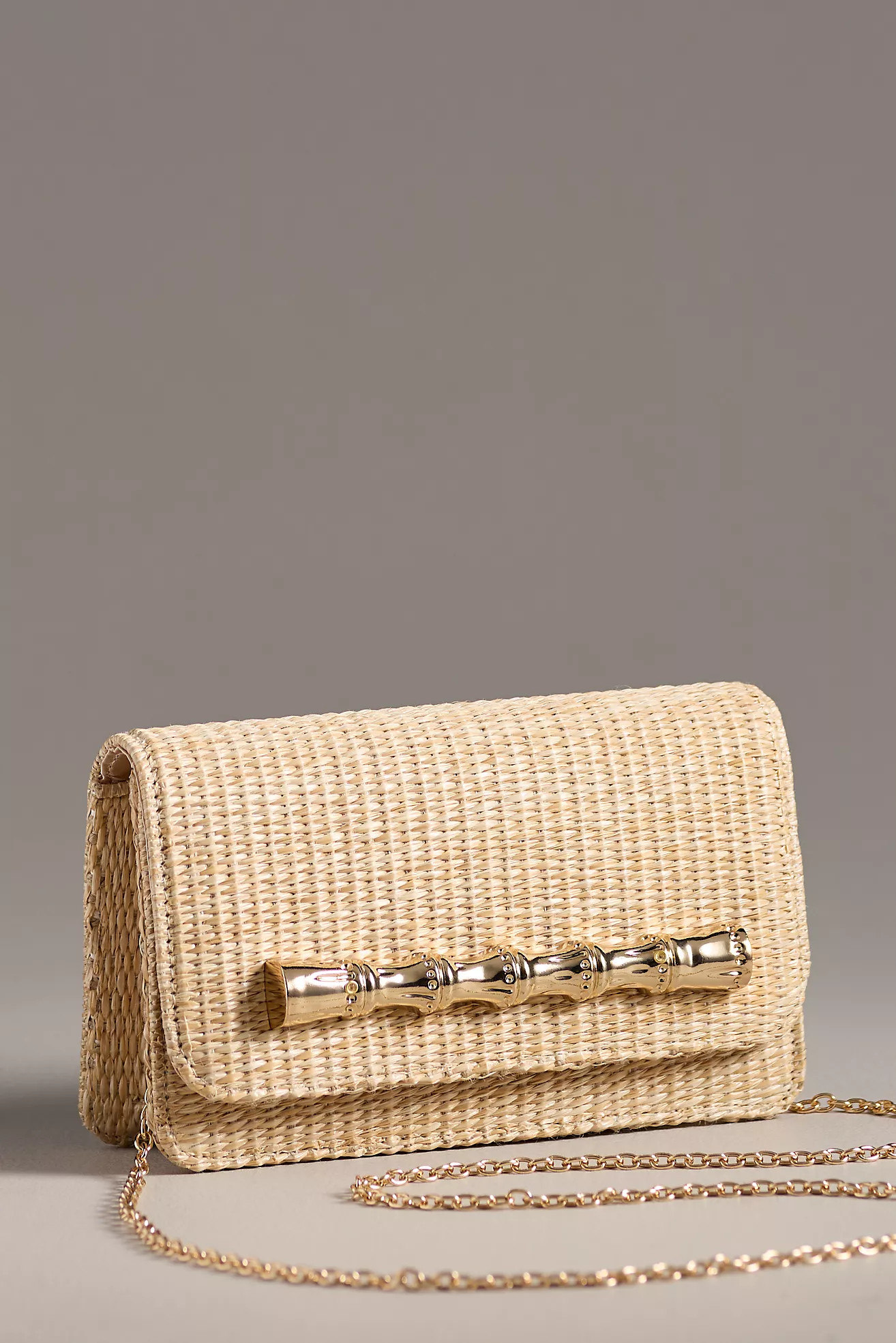 Lisi Lerch Ruby Foldover Straw Clutch | Anthropologie (US)