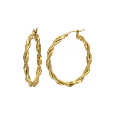 Bony Levy 14K Gold Twisted Hoop Earrings in 14K Yellow Gold at Nordstrom | Nordstrom