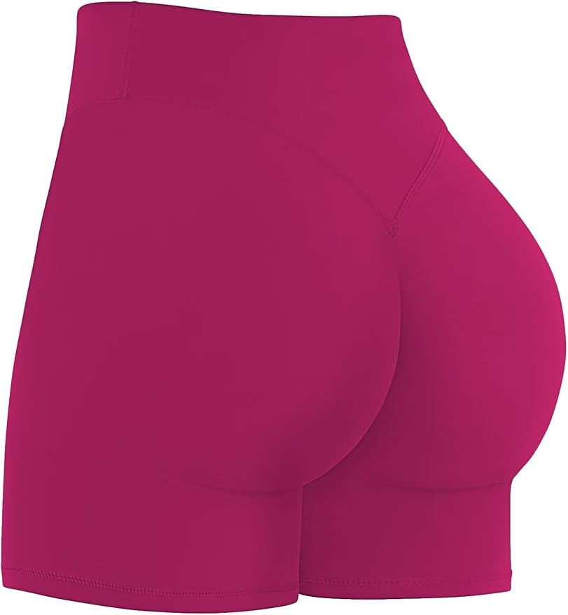 Sunzel Women's Invisible Butt Scrunch Shorts, High Waisted Biker Shorts, Gym Workout Yoga Running... | Amazon (US)