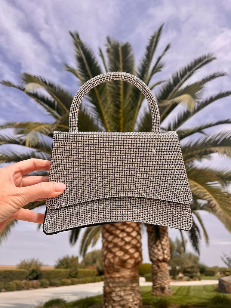 NEW!! Rhinestone Hourglass Handbag | Glitzy Bella