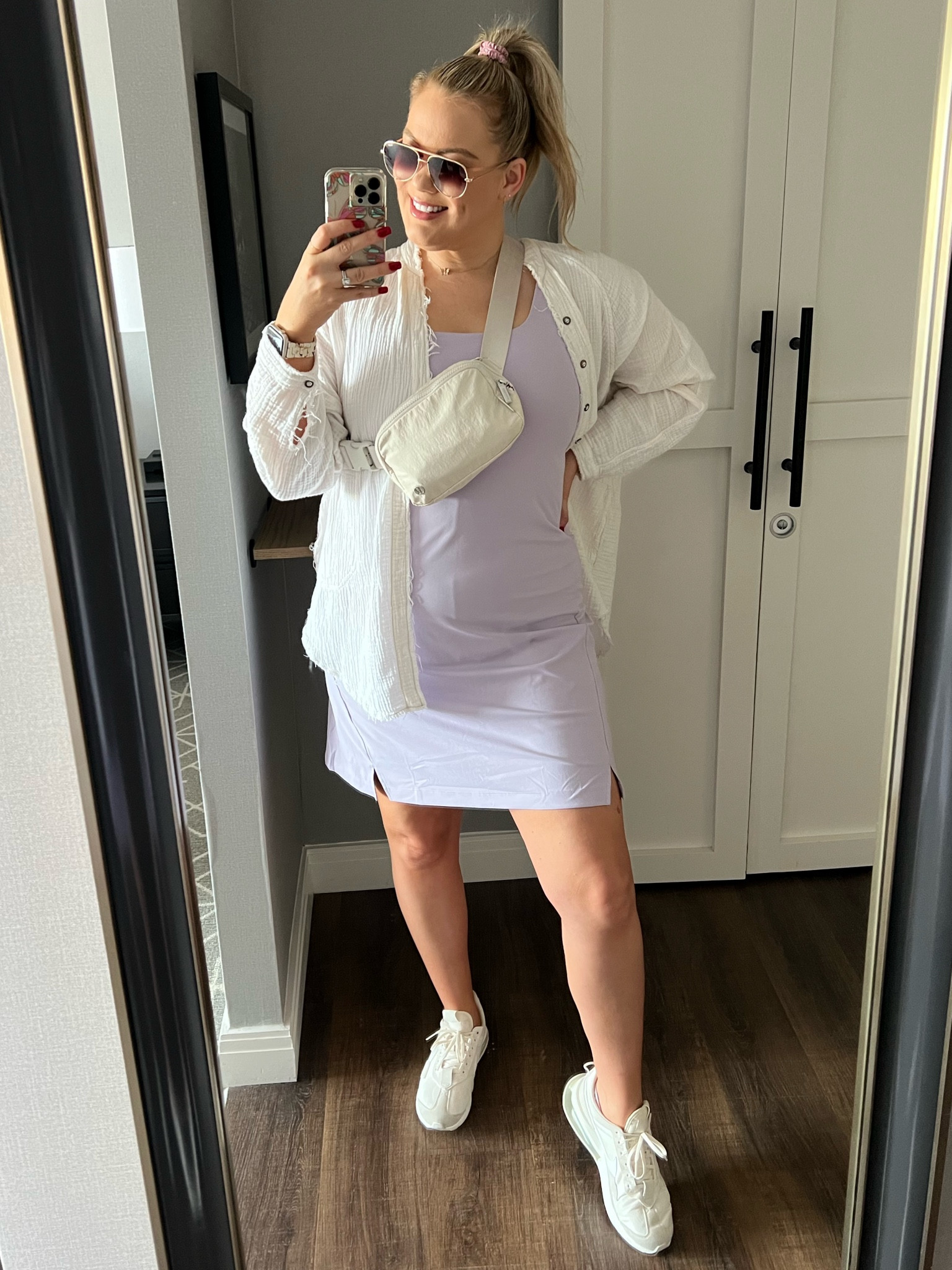 OOTD for a  beautiful Spring day in Boston. 
Old Navy Athleisure dress (I’m wearing a Large Tall) 
Free People tunic 
Lululemon belt bag 
Quay Australia sunglasses 
Air max sneakers 


#LTKfit #LTKSeasonal #LTKtravel