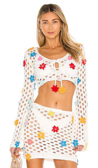 Flower Power Top in White | Revolve Clothing (Global)