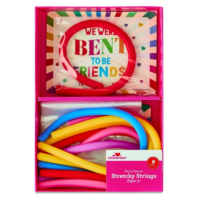 Stretchy Strings Party Favors, Multicolor, 8 Count, Valentine's Day by Way To Celebrate | Walmart (US)