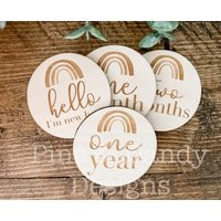 Rainbow Baby Milestones, Rainbow Baby, Baby Milestone Plaques, Milestones, Milestone Discs, Baby Sho | Etsy (US)