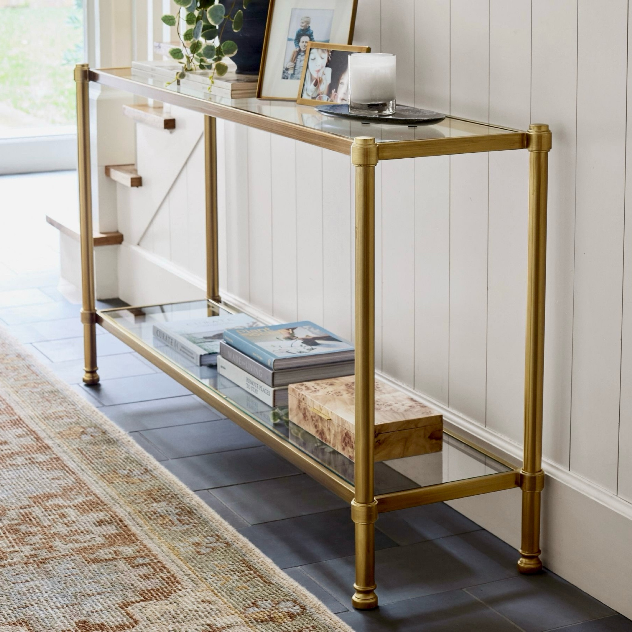 A modern look of a glass console table. Choice of medals: brass, black, and silver.
Pottery Barn Coastal Living Ideas

#LTKSeasonal #LTKStyleTip #LTKHome
