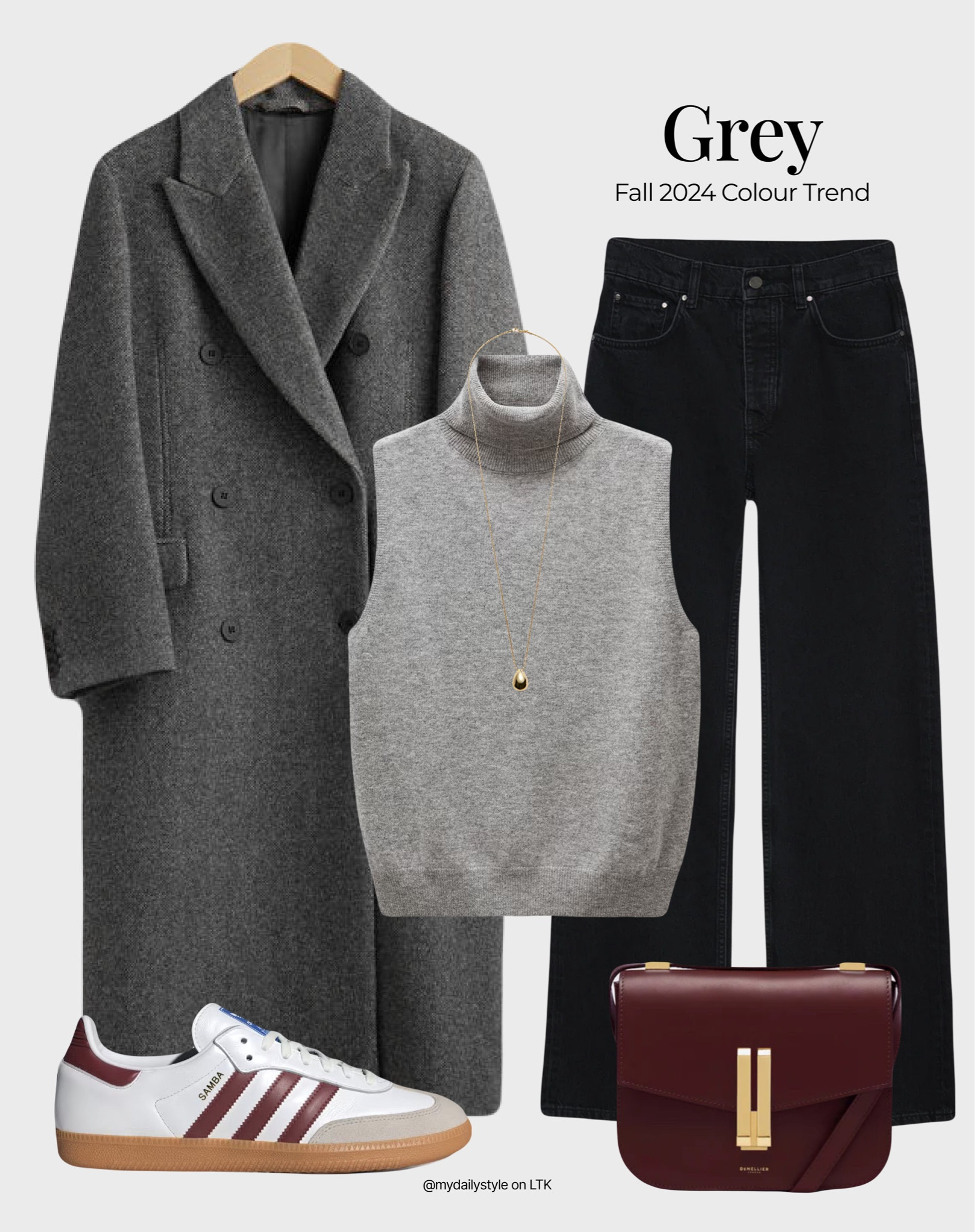 Grey fall styling inspiration. Check out more styling ideas in my profile. 

Tags: grey colour, gray color, cherry red, burgundy, fall style, pre-fall, autumn style, fall outfit, autumn outfit, fall fashion, autumn fashion, easy styling, simple everyday look, chic & basic outfit, Parisian look, casual outfit, capsule wardrobe, office look, brunch style, high street. 

#LTKstyletip #LTKautumn #LTKworkwear