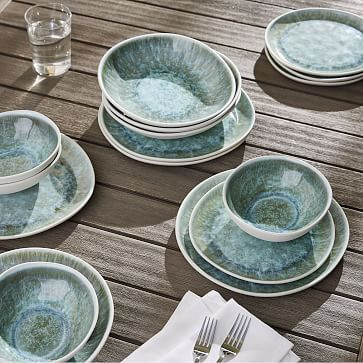 Reactive Glaze Melamine Dinnerware (Set of 16) | West Elm (US)