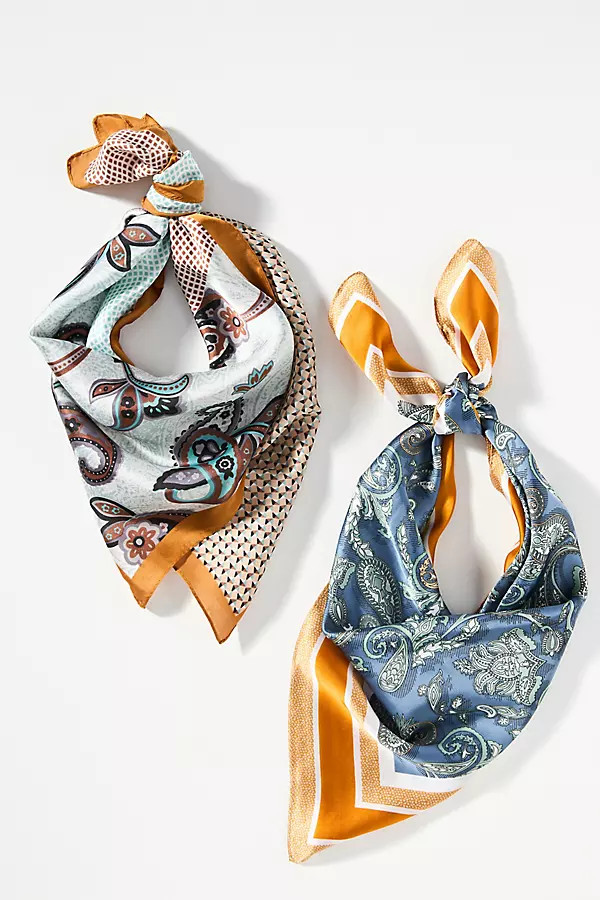 Patterned Hair Scarves, Set of 2 | Anthropologie (US)