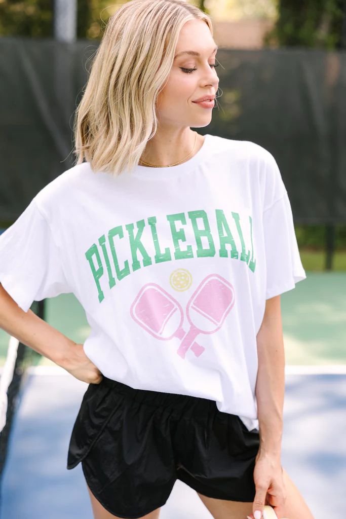 The Pickleball Club White Graphic Tee | The Mint Julep Boutique