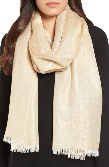 Nordstrom Metallic Lightweight Wrap | Nordstrom | Nordstrom