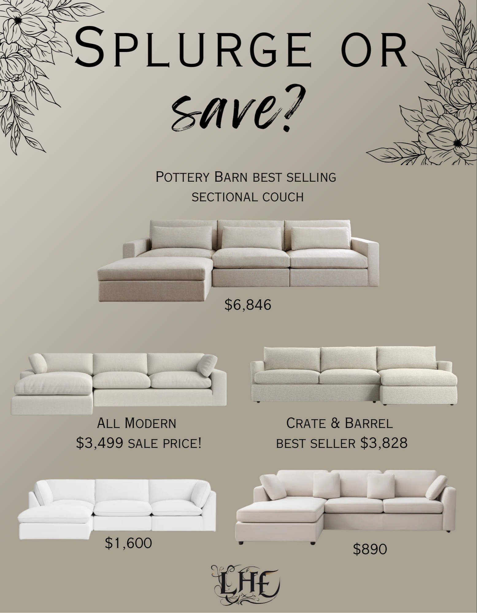 Pottery barn look for less for every price point! Shop by clicking the thumbnails below 👇... couch, sofa, living room refresh, living room, pottery Barn Dupe, pottery Barn couch Dupe, splurge or save, save vs splurge pottery Barn sofa look for less, designer couch look for less, designer look for less, designer inspired, sectional sofa, furniture, affordable living room, affordable furniture, affordable, modern farmhouse living room, farmhouse living room, pottery Barn sofa, crate and Barrel couch, pottery Barn living room, affordable couch, couch living room 

#LTKHome #LTKSaleAlert #LTKStyleTip