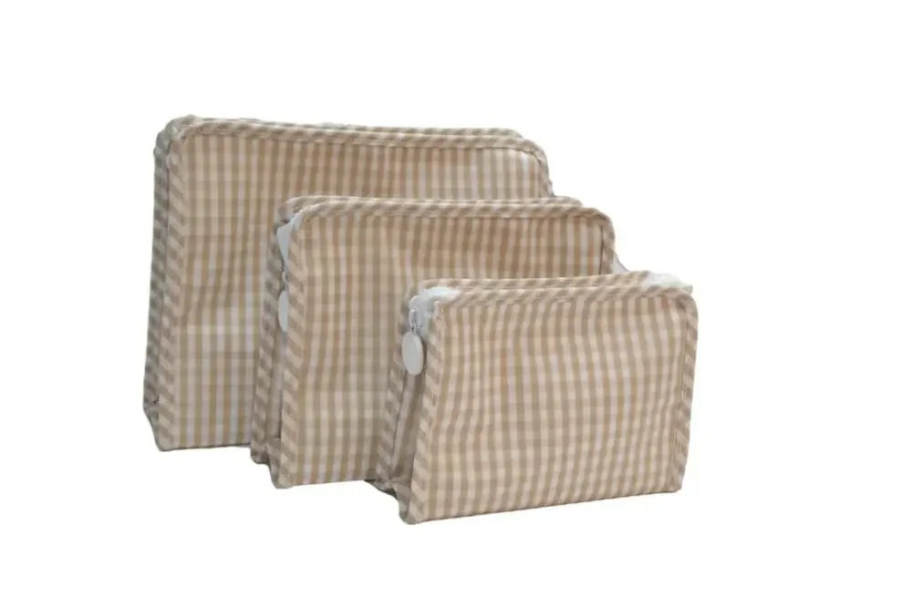 TRVL Roadie Gingham KHAKI | Hampton James Clothing