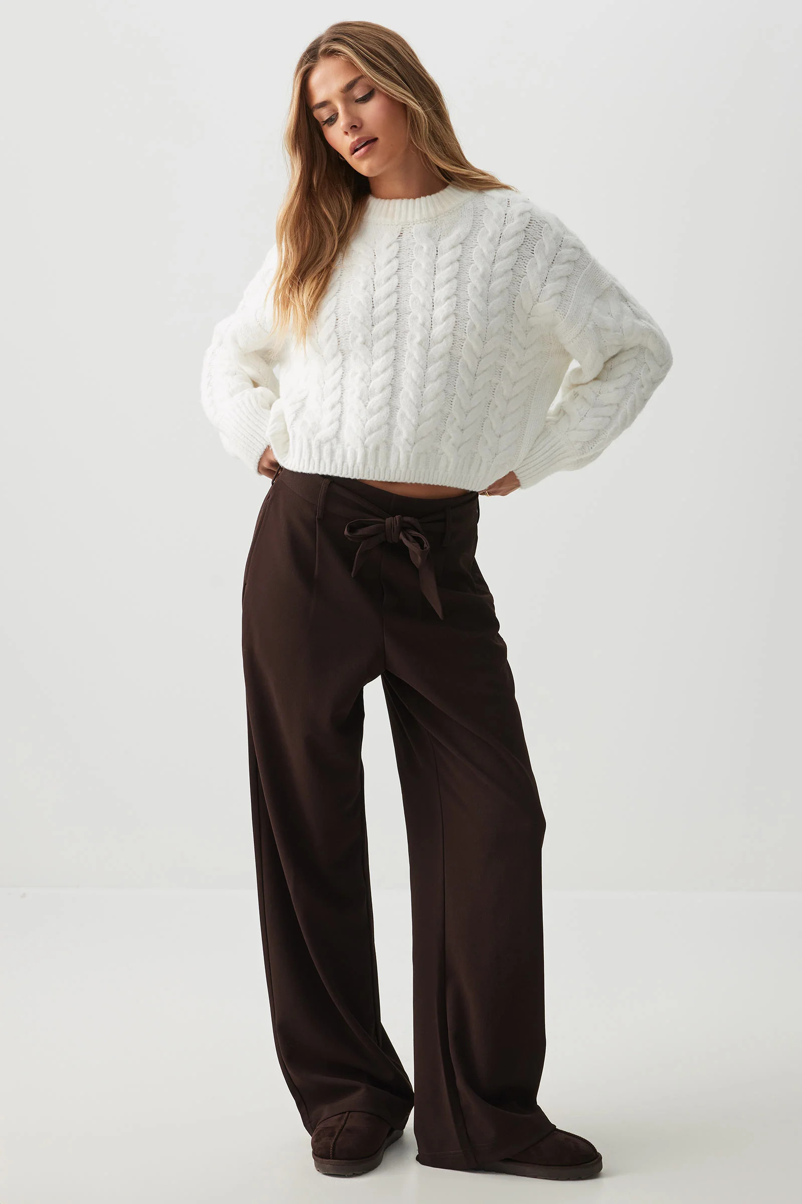 Short Cable Knit Sweater | Ardene