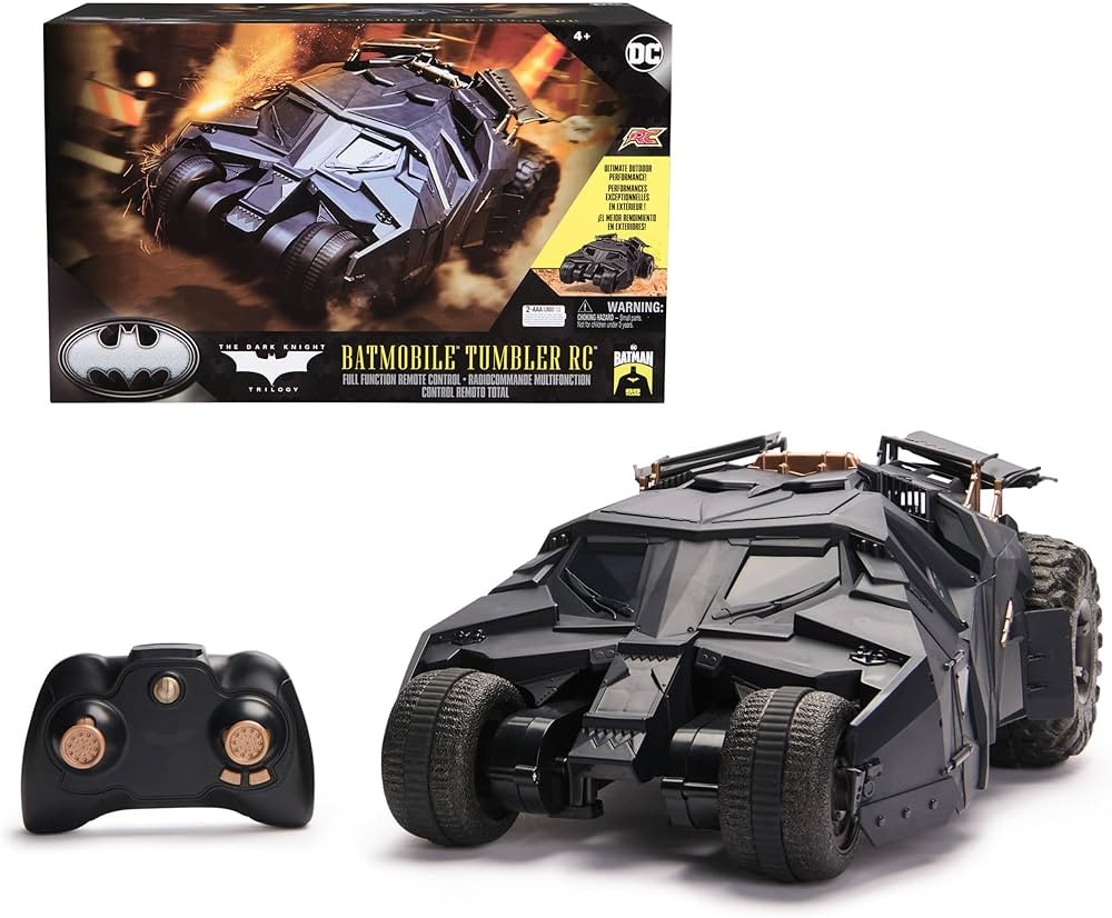 DC Comics Batman, Official Batmobile Tumbler RC, 1:15 Scale, 85th Anniversary Dark Knight Trilogy... | Amazon (US)