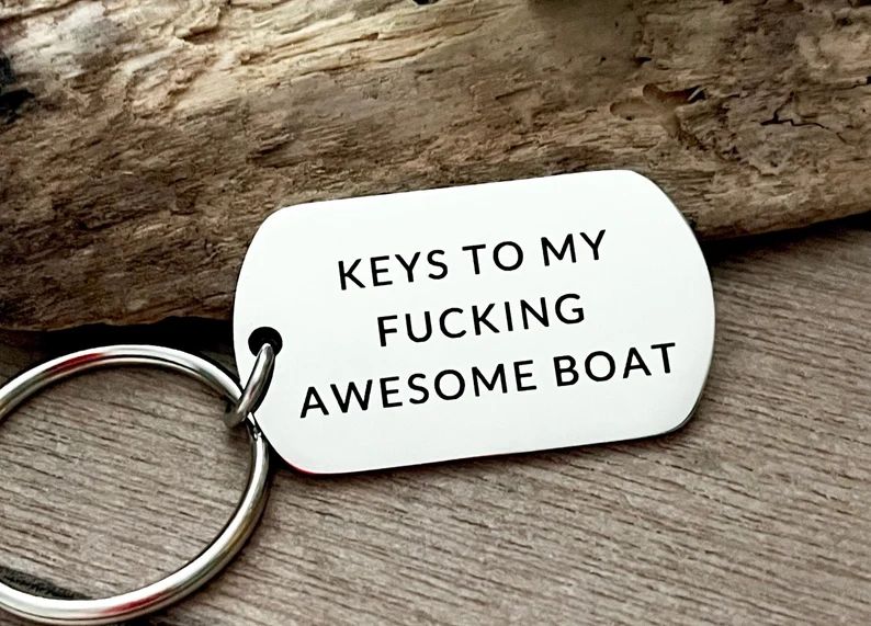 Xmas Gift for Boat owner - Yacht Keyring - Keychain for Fisherman - Yachting Gift for Men - Custo... | Etsy (US)
