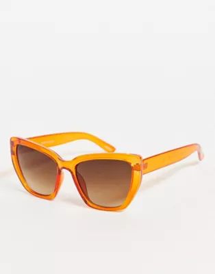 Selected Femme ombre shaded lens perspex sunglasses in orange | ASOS (Global)