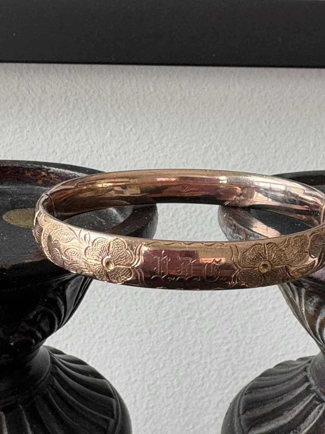 Vintage Gold Filled Etched Bangle With Monogram “DMG”. 25-12-217 - Etsy | Etsy (US)
