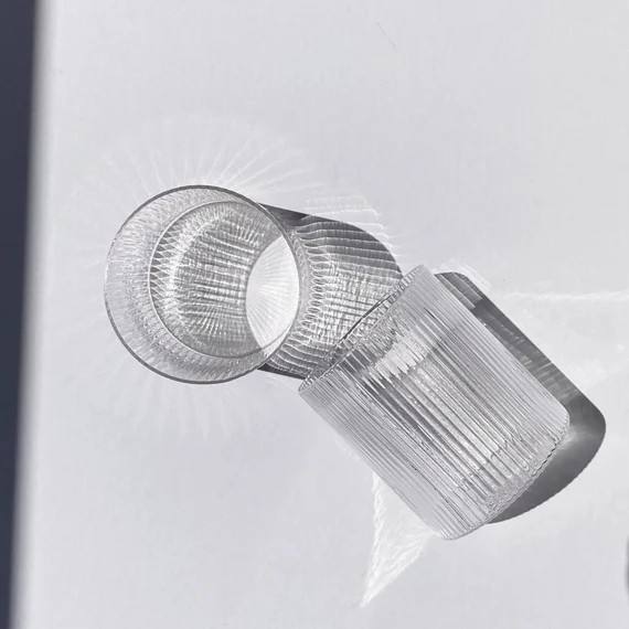 RIBBED GLASSES SET  Modern & Minimalist Drinkware - Etsy Canada | Etsy (CAD)