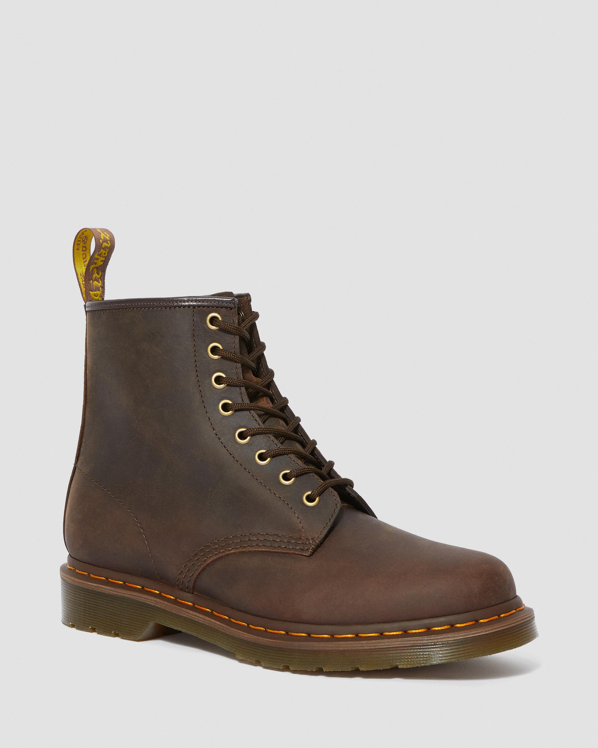 1460 Crazy Horse Leather Lace Up Boots in Brown | Dr. Martens | Dr. Martens