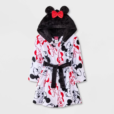 Toddler Girls' Minnie Mouse Cosplay Robe Pajama - White | Target