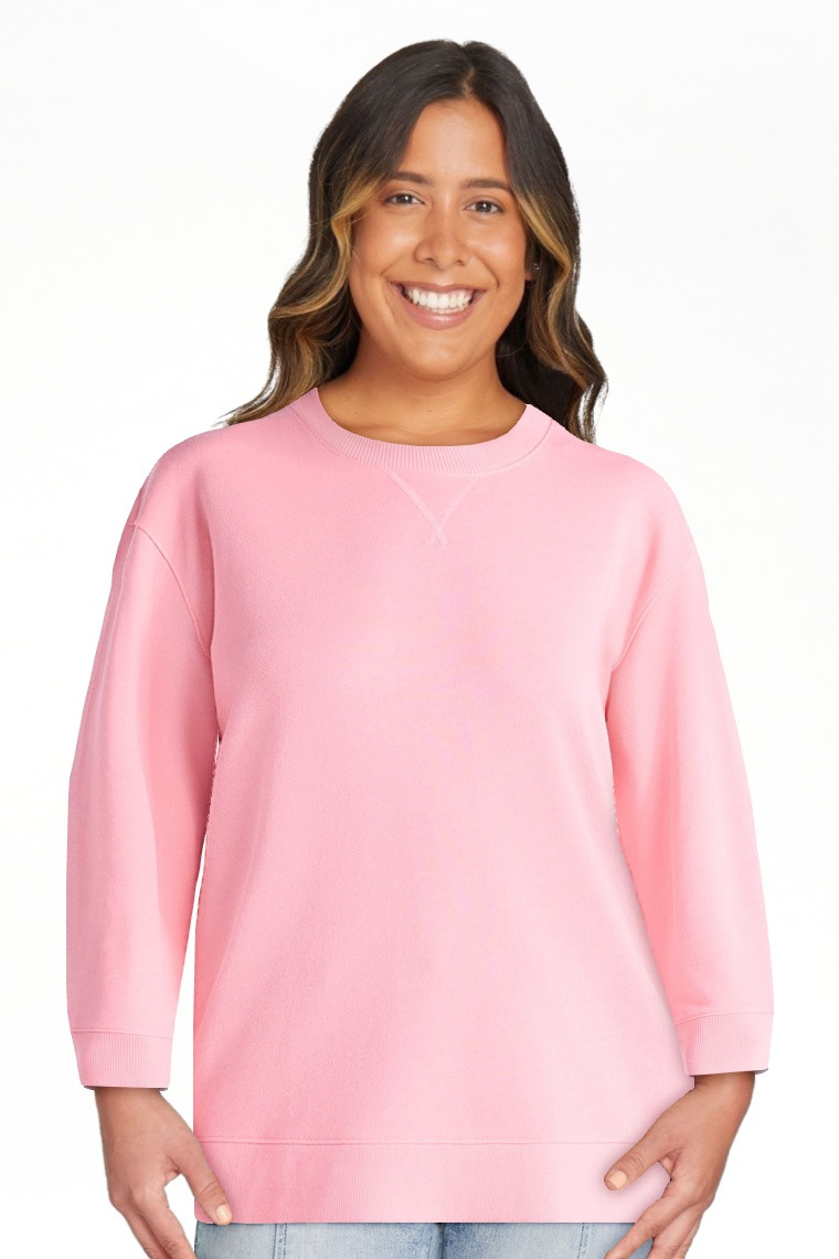Time and Tru Women's and Women's Plus Crewneck Sweatshirt with Long Sleeves, Sizes XS-4X | Walmart (US)