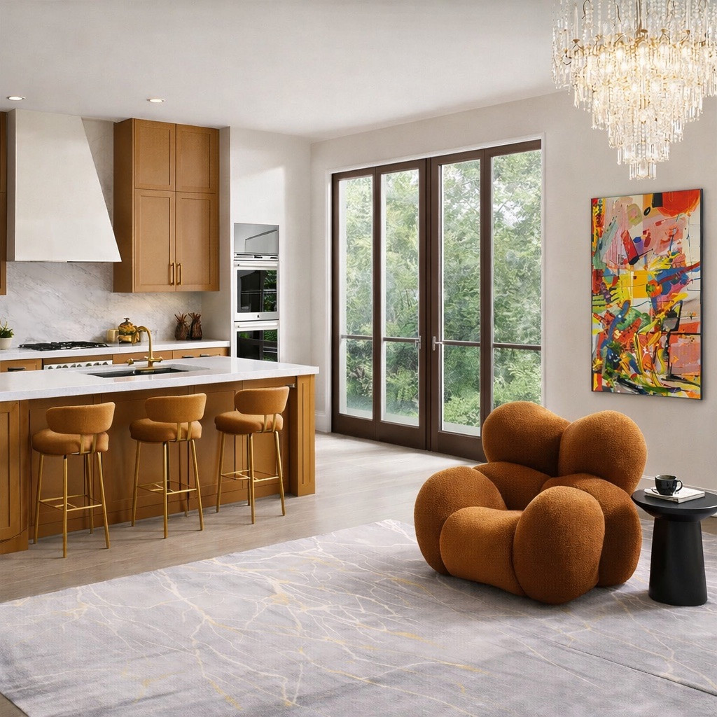 The kitchen isn’t just where meals happen—it’s where ideas are born, conversations unfold, and lifestyle takes shape.

This caramel-orange kitchen is designed for those who understand that beauty and function should never compete. Rich, warm cabinetry paired with refined gold accents creates a space that feels both grounded and elevated. Expansive windows, layered lighting, and intentional seating transform the kitchen into a place to gather, lounge, and create.

This is not just design. This is strategy, energy, and experience—built into the heart of the home.

For buyers who value originality and presence, this is where everyday living becomes art.

#LTKBeauty #LTKHome #LTKvlog