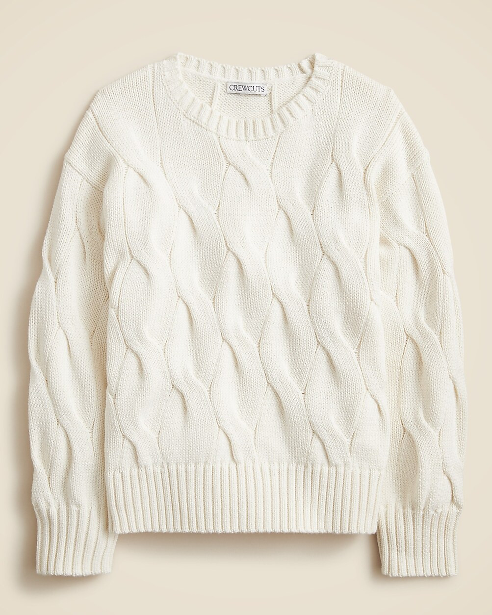 Kids' cable-knit crewneck sweater in cotton | J. Crew US
