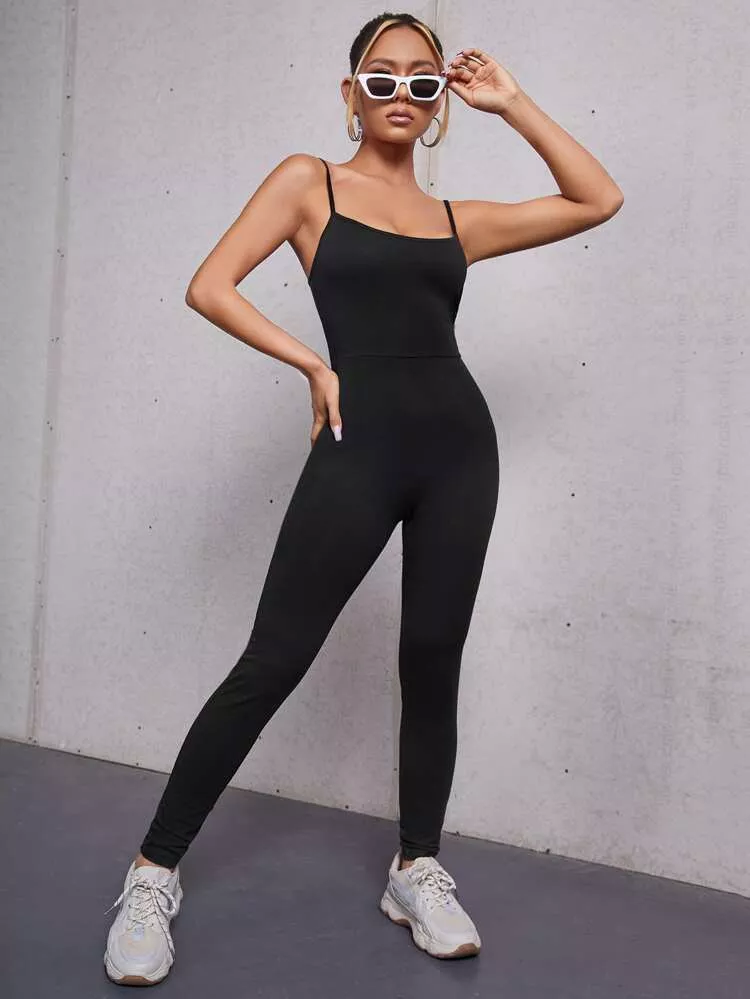 SHEIN EZwear Solid V Waist Leggings