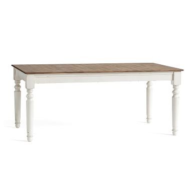 Faye Dining Table, Dust Gray, 72"" L x 38"" W | Pottery Barn (US)