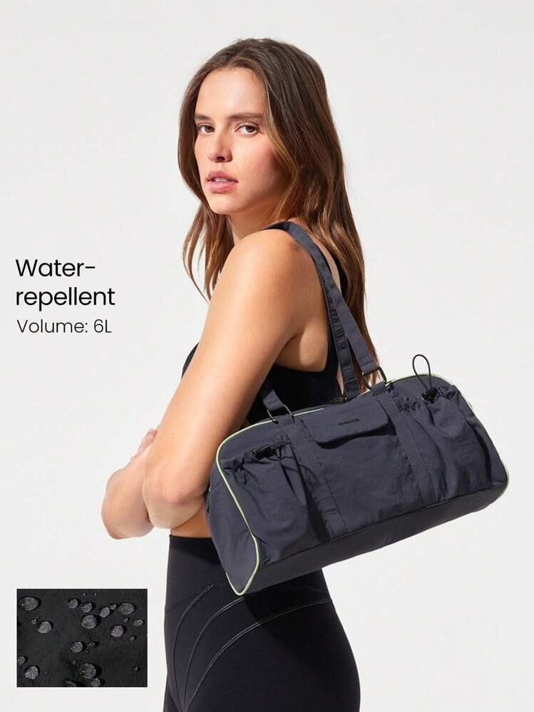 GLOWMODE 6L Hydro Hustle Water-Repellent Exterior Drawstring Snap Closure Zipper Flap Pockets Compartments Shoulder Duffle Bag Gym Studio Travel Vacation Holiday Daily Casual Wear | SHEIN