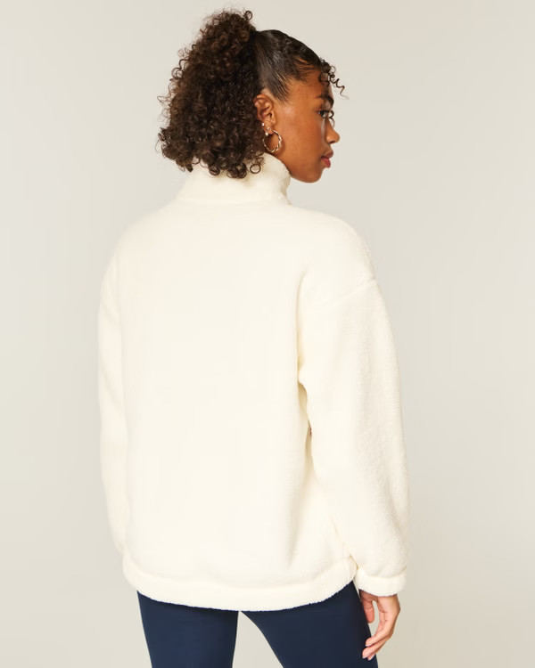 Gilly Hicks Sherpa Quarter-Zip Sweatshirt | Hollister (US)