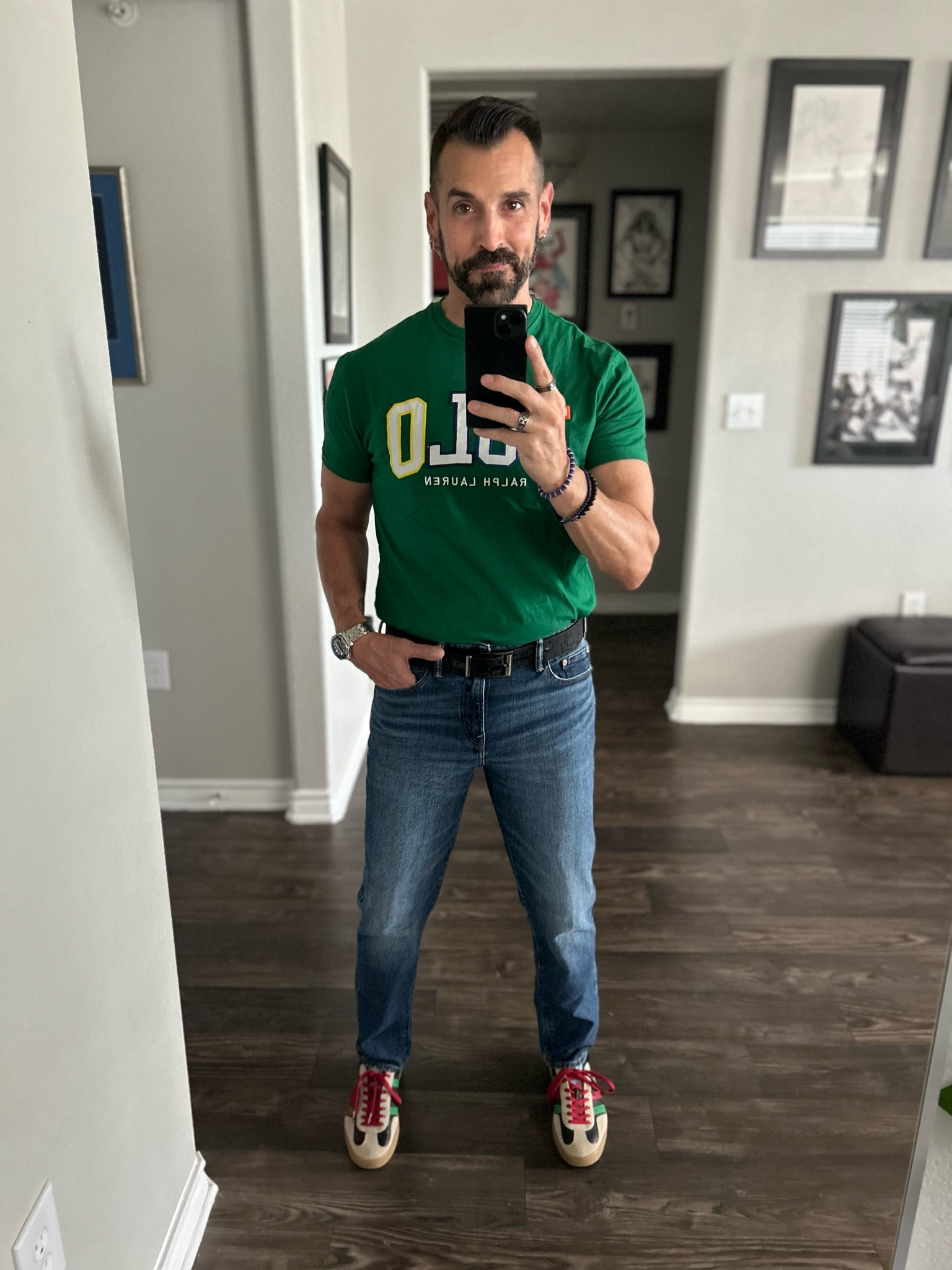 Trying something new. I have long been a fan of skinny jeans. I know how they looked more polished than a baggier jean and I just like the way they wear at the ankle. I do love to show a lil skin at the ankle (I know, scandalous) but I always tell my clients to get out of the comfort zone and my body architecture will support other cuts (don’t expect to see me in a bell bottom anytime soon 😳😂) so trying an in-cuffed “slim straight”. I’m kinda diggin’ it. 

What do you think?



#LTKMens #LTKSeasonal #LTKOver40