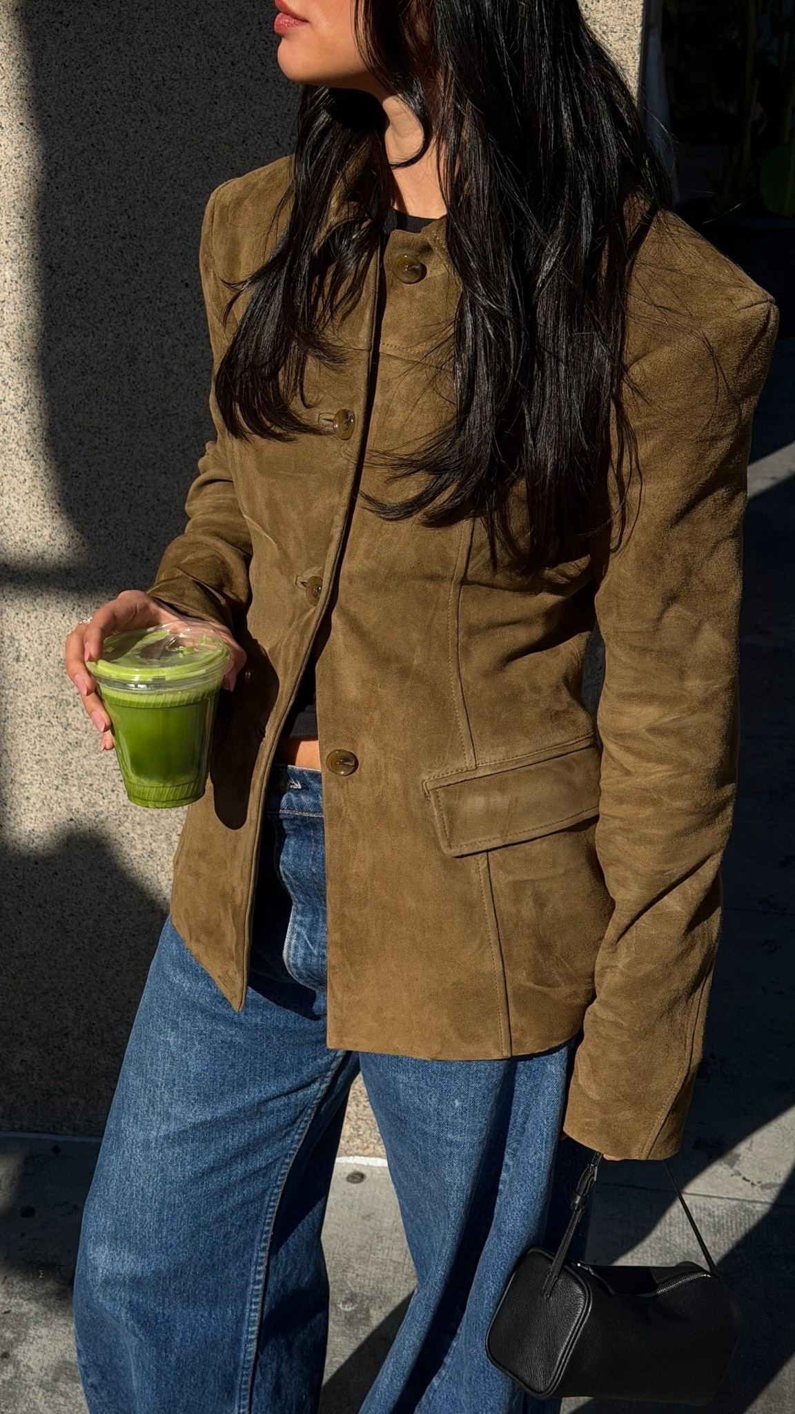 the perfect winter ootd revolve suede waist cinched jacket, navy polo hat, my favorite go to barrel jeans, black loafers #ootd #fashioninspo

#LTKootd #LTKdayinmylife #LTKNYFW