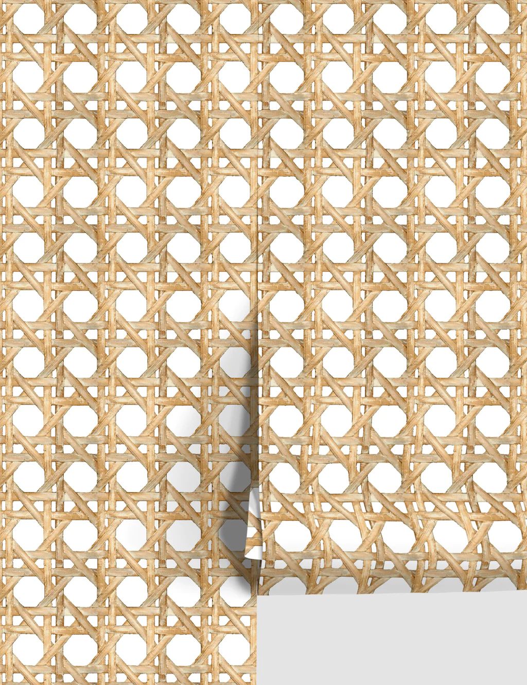 Faux Large Caning Peel + Stick Wallpaper | Lulu and Georgia 