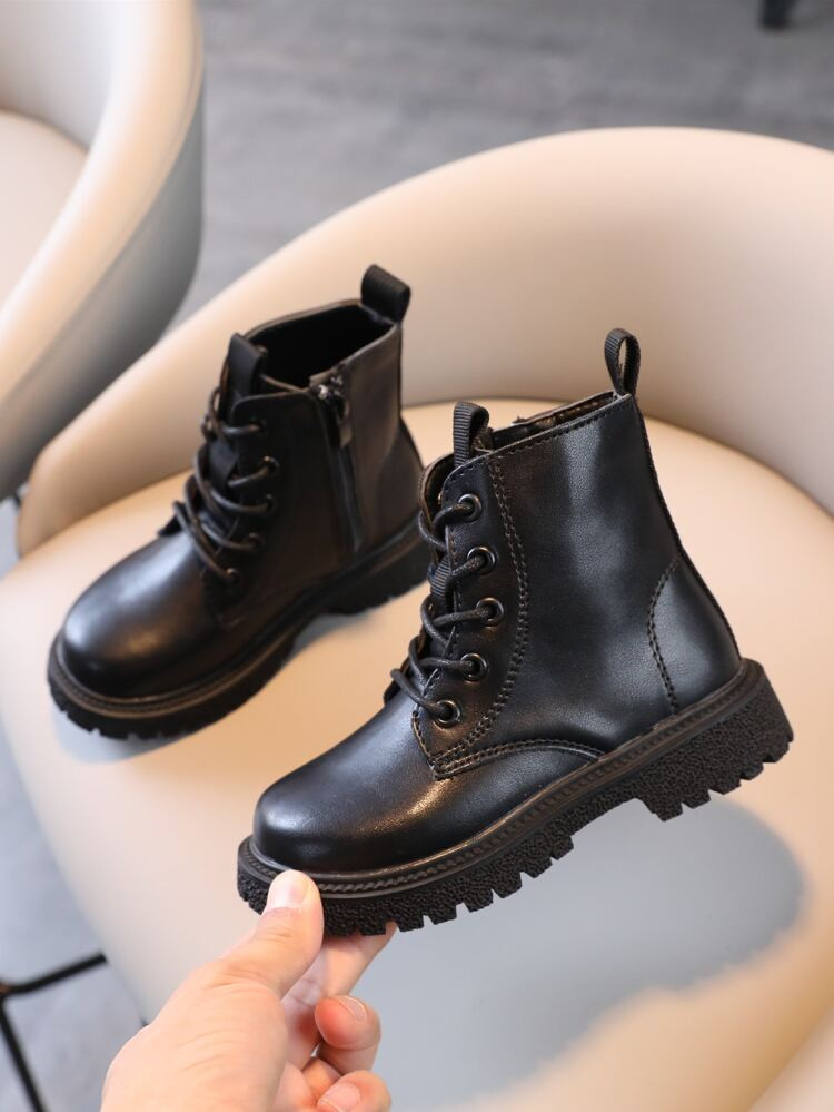 Toddler Girls Lace Up Front Combat Shoes | SHEIN