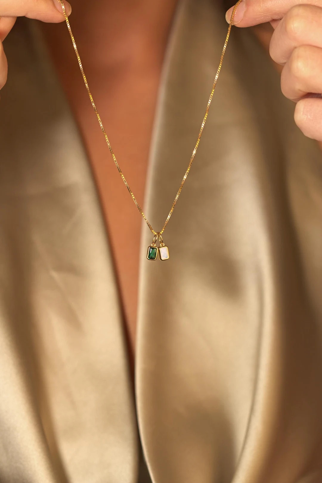 925 Sterling Silver Birtshtone Necklace | Personalised Aquamarine Charm Necklace | Opal Pendant |... | Etsy (DACH)