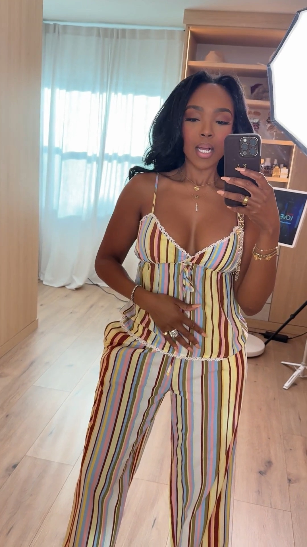 Scroll to shop this colorful striped two-piece set that instantly gives vacation energy.

Perfect for vacation outfits, resort wear, beach days, summer brunch, and warm-weather travel.

#LTKselfcare #LTKPetite #LTKgrwm